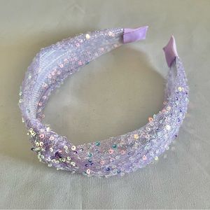 NEW Purple Sequin Knotted Headband